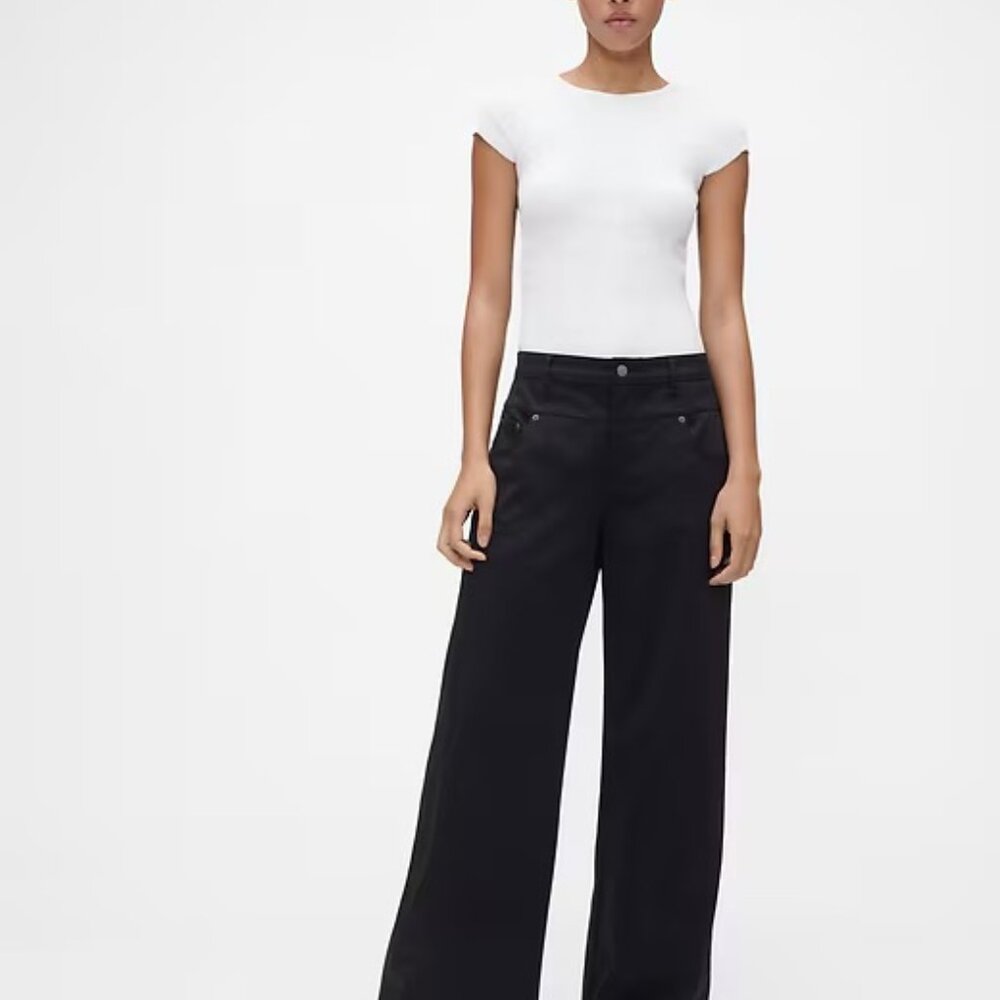 GapStudio Low Rise Satin Baggy Pants